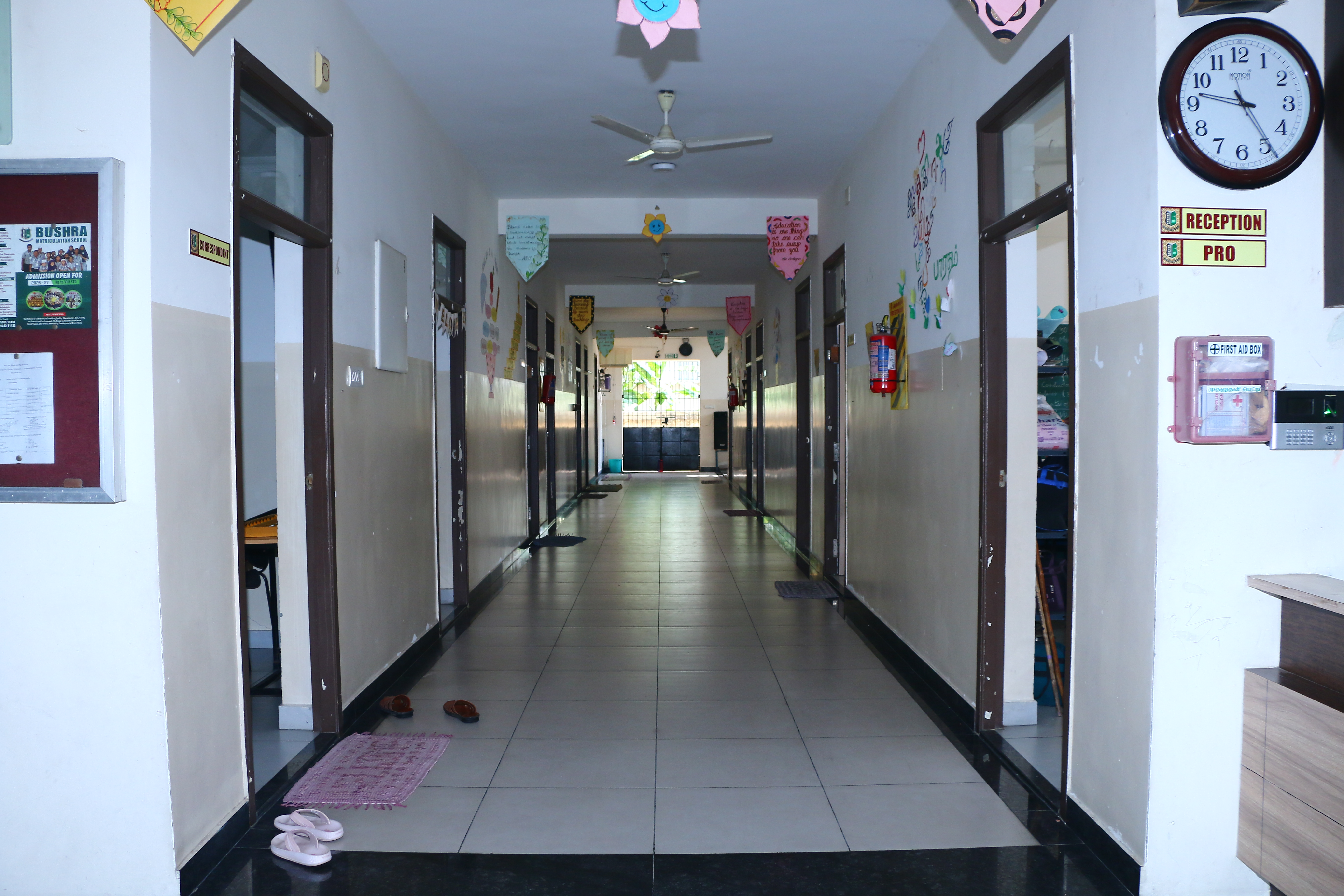 Bushra School safe and hygienic campus facilities in Tiruvallur
